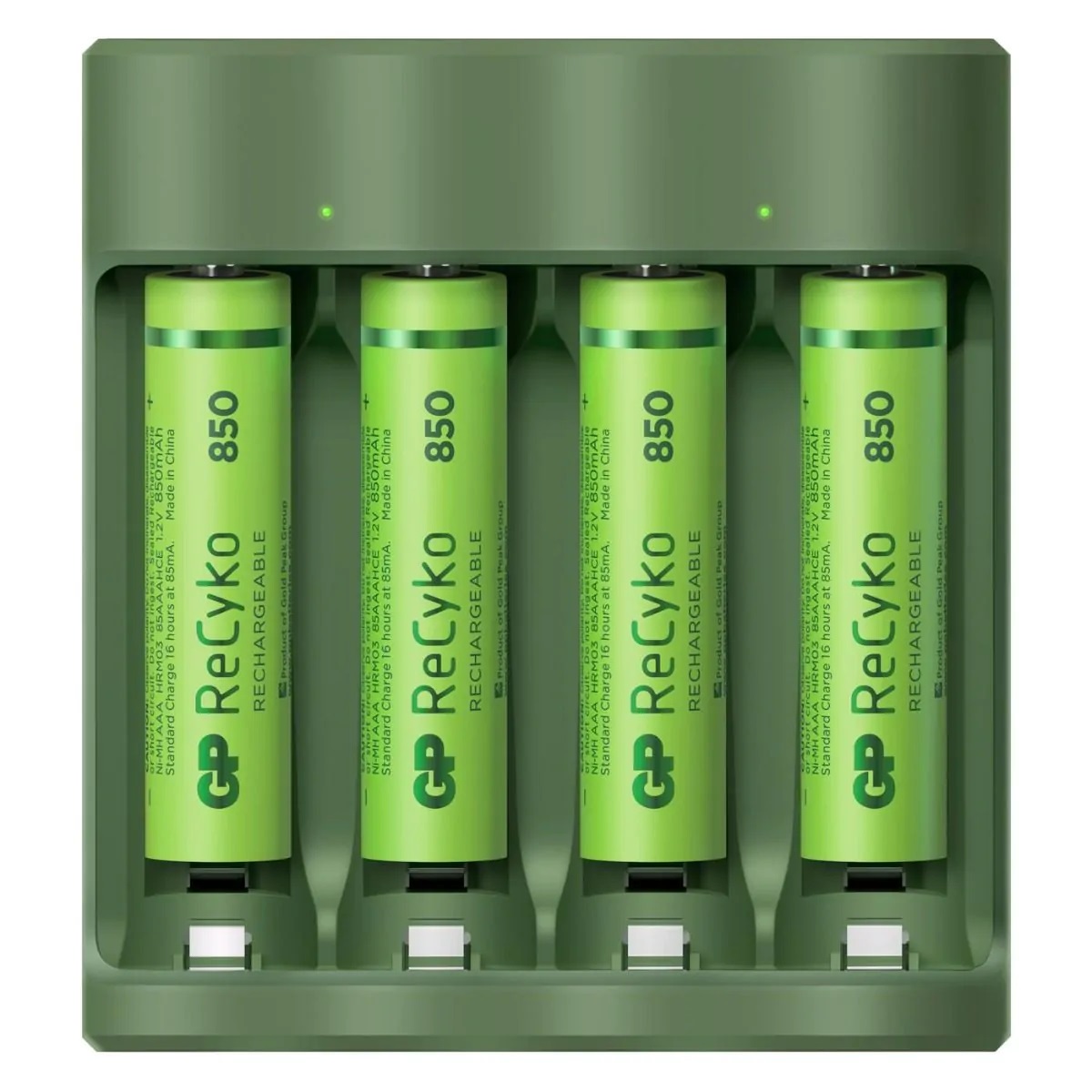 Afbeelding van GP ReCyKo USB Batterijlader GP B421 inclusief 4x ReCyko AAA 850 mAh Batterij