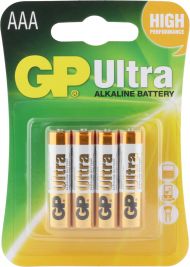 GP AAA Batterij Alkaline Ultra 1.5V 4 Stuks