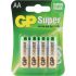GP AA Batterij Alkaline Super 1,5V 4 Stuks