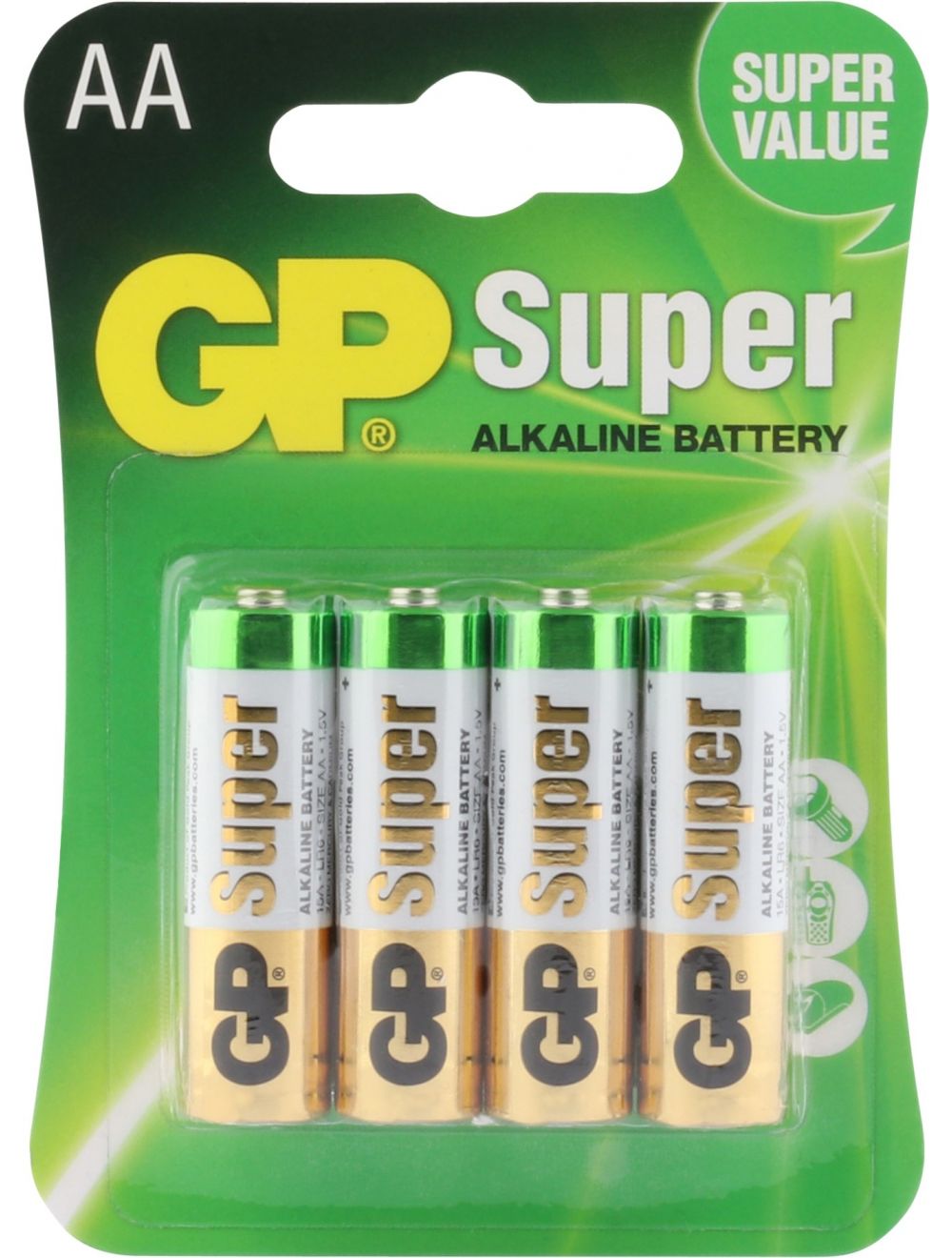 leven Vallen Nathaniel Ward GP Alkaline Super AA Batterij 4 Stuks kopen? Zaklampen.nl