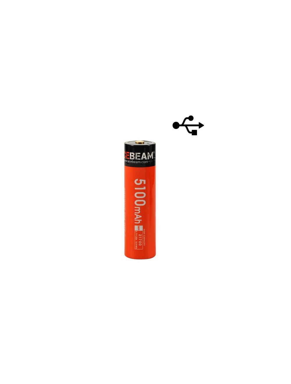 Onderscheiden Oprichter Groenteboer Acebeam 21700 Batterij Oplaadbaar USB met Oplaadkabel kopen? Zaklampen.nl