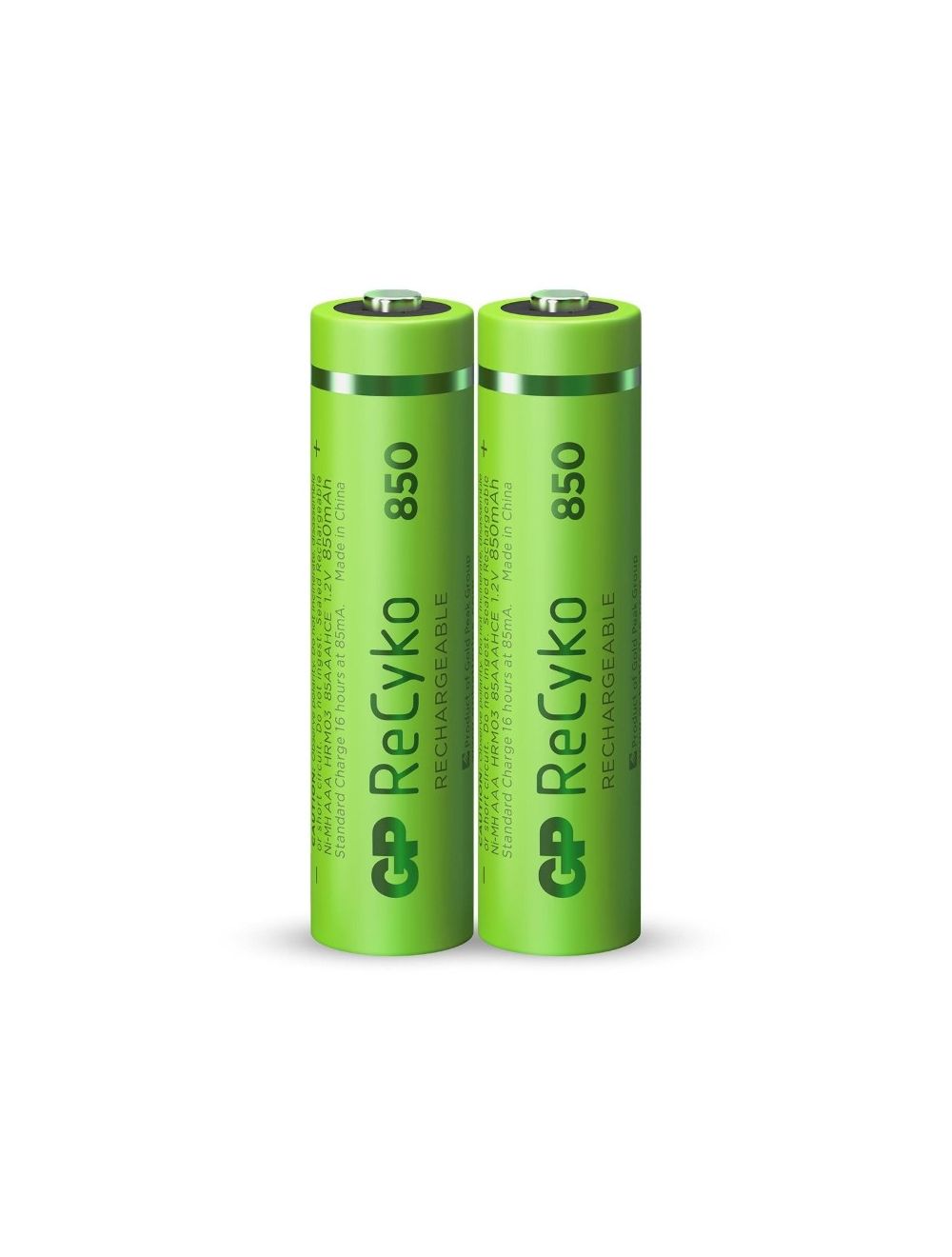 Zeggen Geven Gezamenlijke selectie GP ReCyKo AAA 850mAh 1.2V NiMH Batterij Oplaadbaar 2 Stuks