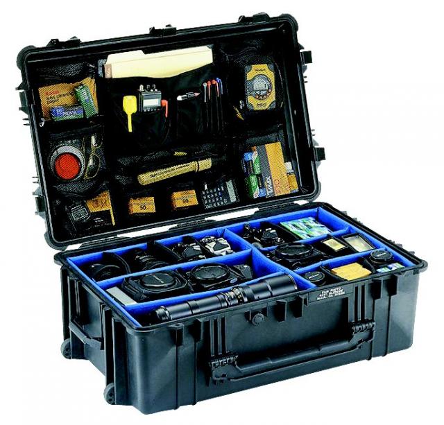 Afbeelding van Peli™ Case 1604 Koffer Groot zwart met vakverdelers