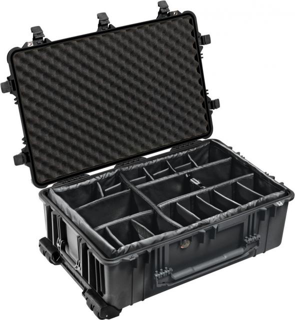 Afbeelding van Peli™ Case 1654 Koffer Groot Zwart met Vakverdelers