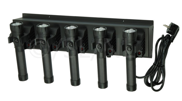 Afbeelding van Streamlight Stinger laadstation 230V met vijf Polystinger LED zaklampen zwart